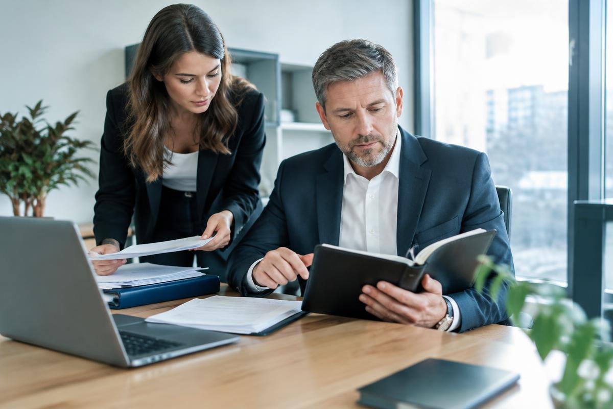 Commercial professionals reviewing how their week is spent