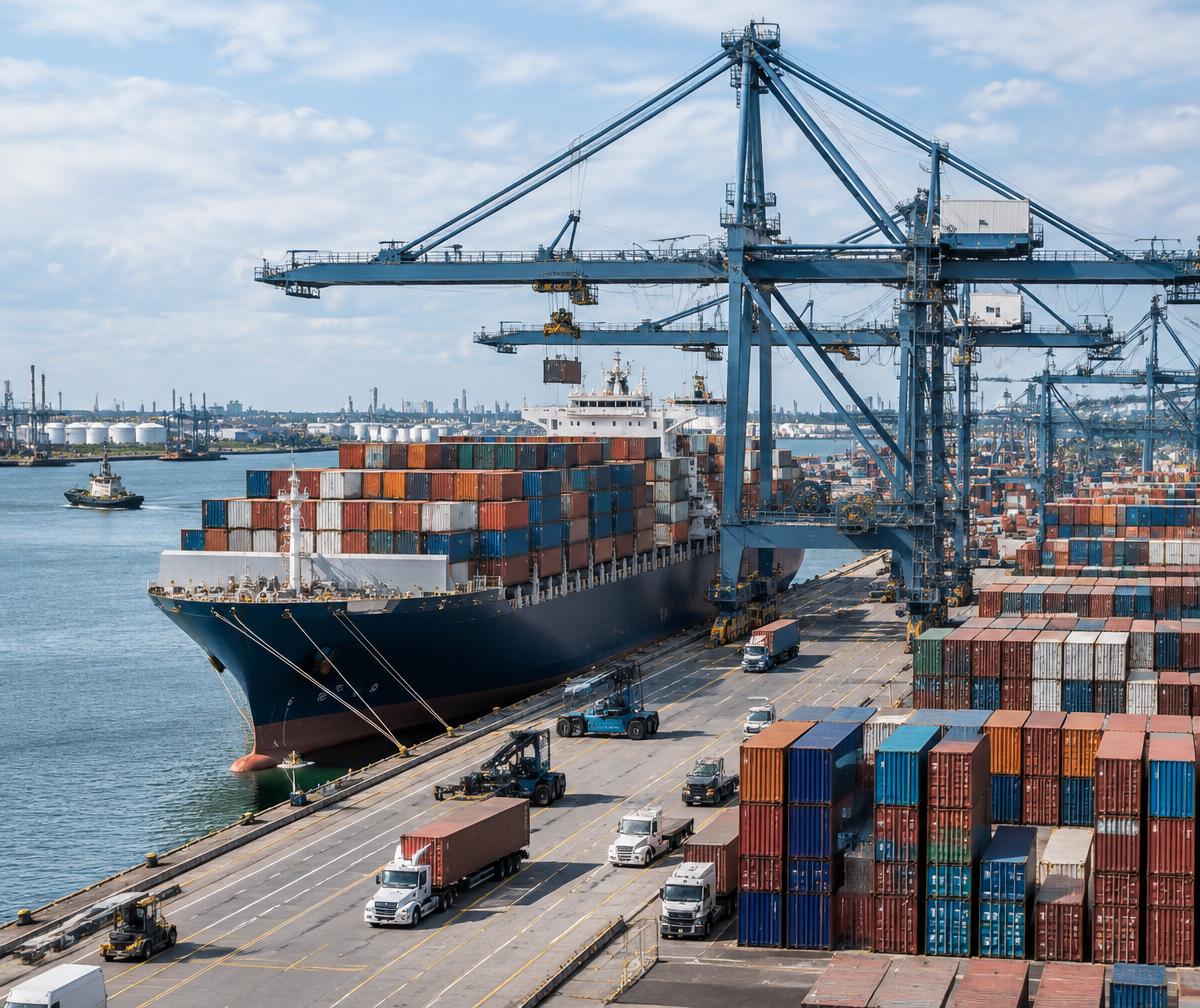 Container terminal and logistics infrastructure