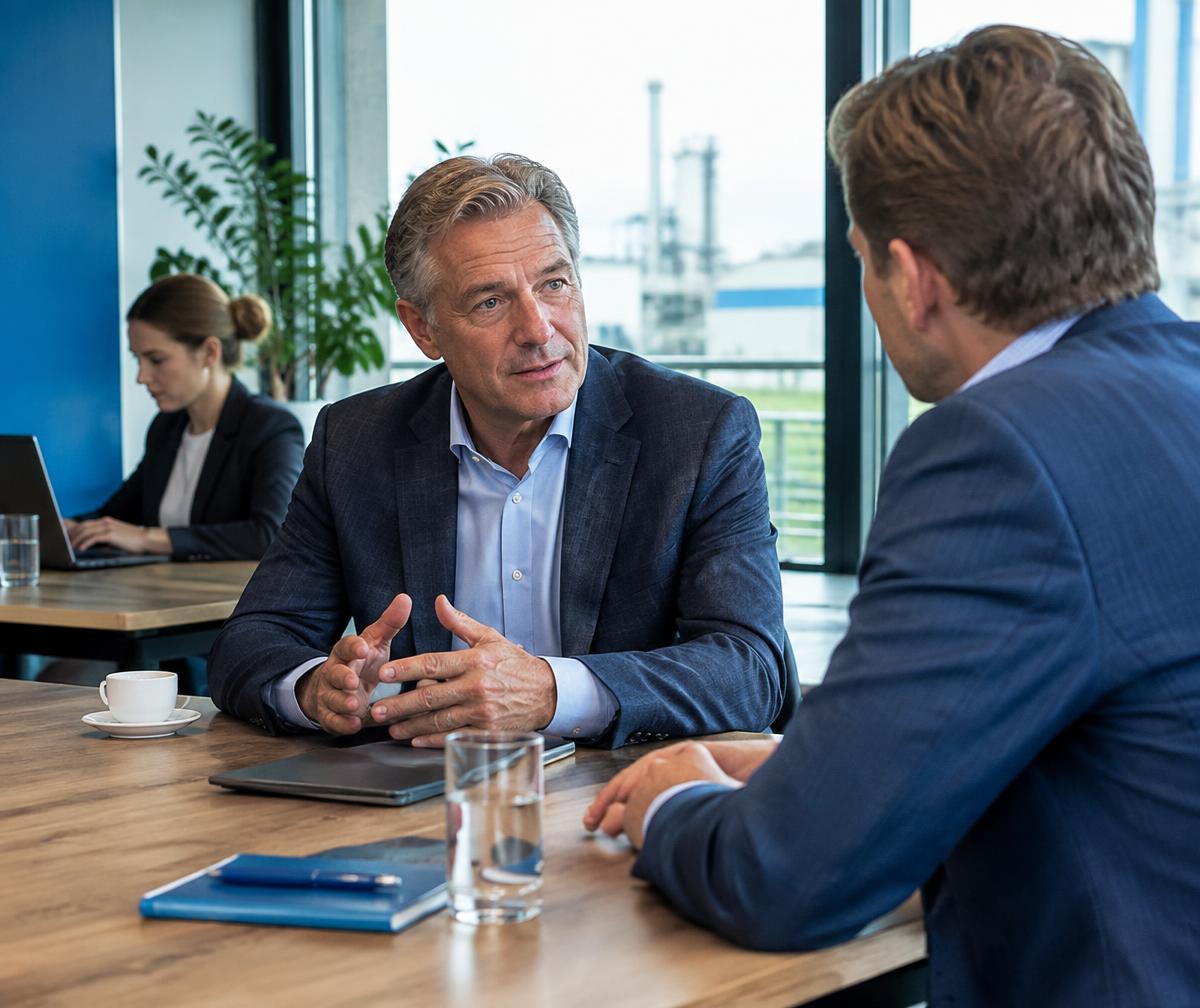 Sales leader and business developer reviewing account priorities