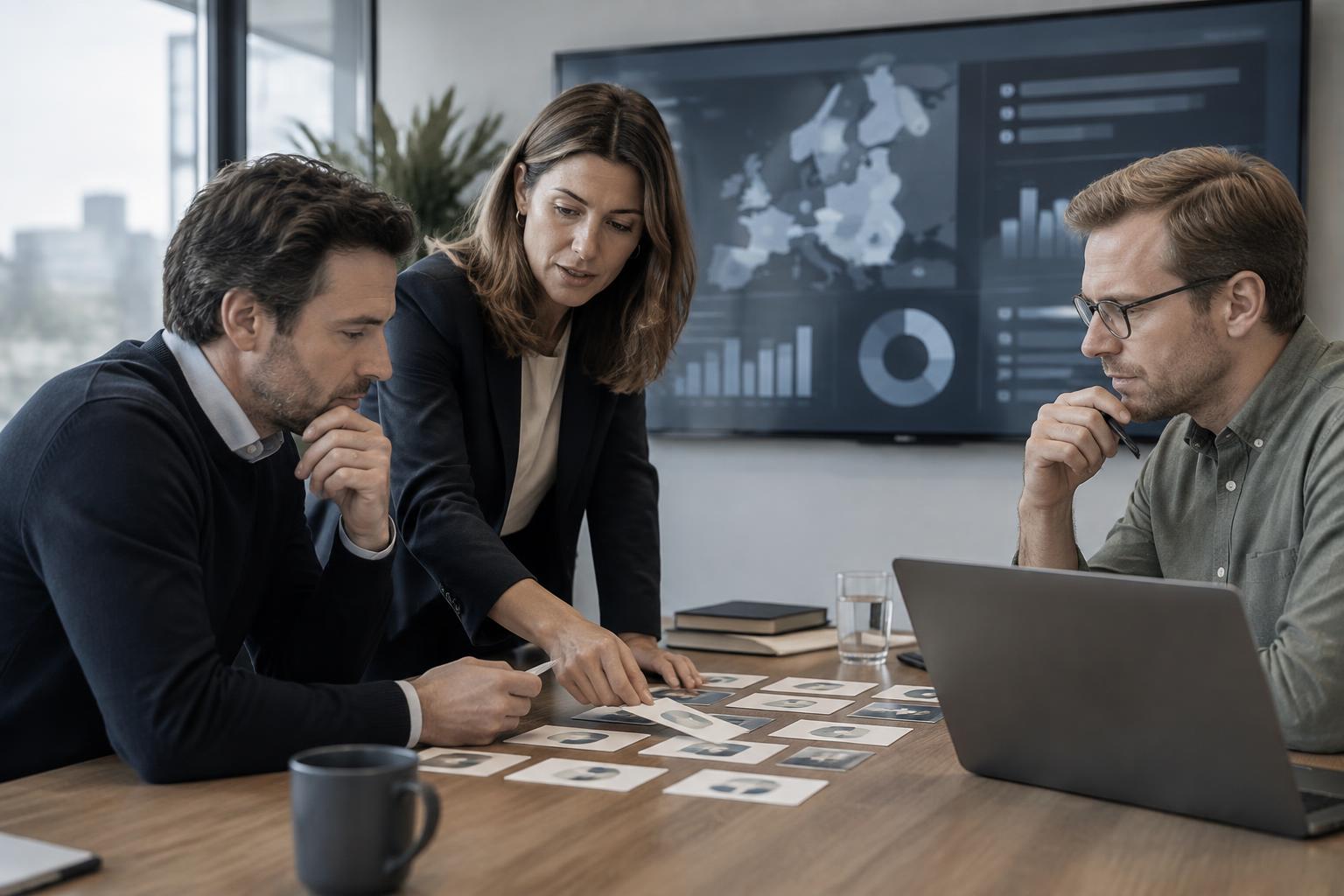 Software leadership team defining commercial focus